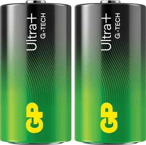 Photo de Lot de 2 piles Alcaline GP Batteries Ultra Plus type C (LR14) 1,5V