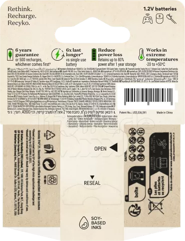 Photo de Lot de 2 piles rechargeables GP Batteries ReCyko type AA (LR6) 2100mAh