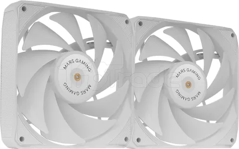 Photo de Lot de 2 Ventilateurs boitier Mars Gaming MF-NCLX2 - 12cm (Blanc)