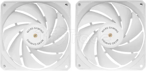 Photo de Lot de 2 Ventilateurs boitier Mars Gaming MF-NCLX2 - 12cm (Blanc)