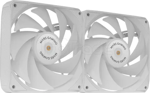 Photo de Lot de 2 Ventilateurs boitier Mars Gaming MF-NCLX2 - 12cm (Blanc)