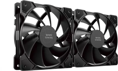 Photo de Lot de 2 Ventilateurs boitier Mars Gaming MF-ProX2 - 12cm (Noir)