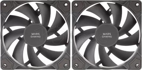 Photo de Lot de 2 Ventilateurs boitier Mars Gaming MF-ProX2 - 12cm (Noir)