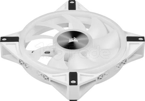 Photo de Lot de 2 Ventilateurs de boitier Corsair iCue QL140 RGB - 14cm (Blanc)