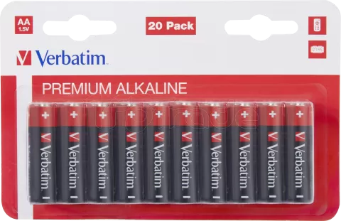 Photo de Lot de 20 piles Alcaline Verbatim Premium type AA (LR6) 1,5V