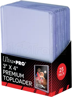 Photo de Lot de 25 Sleeves Ultra Pro TopLoader Premium Format 4"x3" (Ultra Clear)