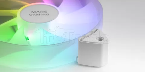 Photo de Lot de 3 Ventilateurs boitier Mars Gaming MF-3A RGB - 12cm (Blanc)