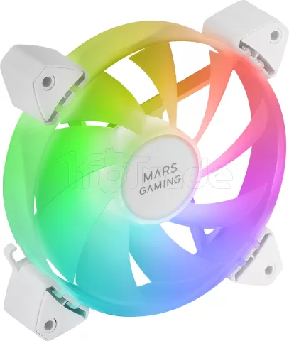Photo de Lot de 3 Ventilateurs boitier Mars Gaming MF-3A RGB - 12cm (Blanc)