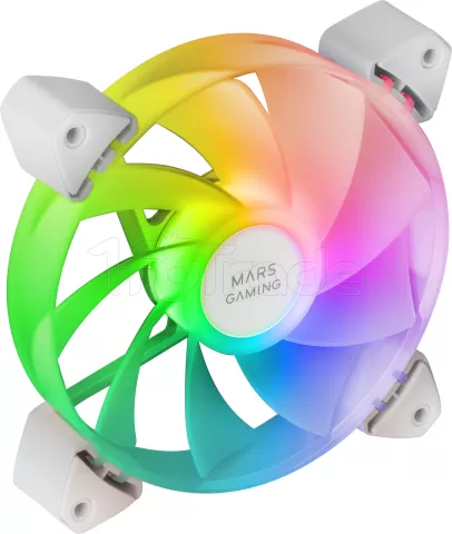 Photo de Lot de 3 Ventilateurs boitier Mars Gaming MF-3AR RGB - 12cm (Blanc)