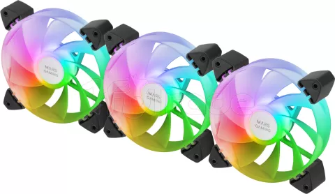 Photo de Lot de 3 Ventilateurs boitier Mars Gaming MF-3AR RGB - 12cm (Noir)