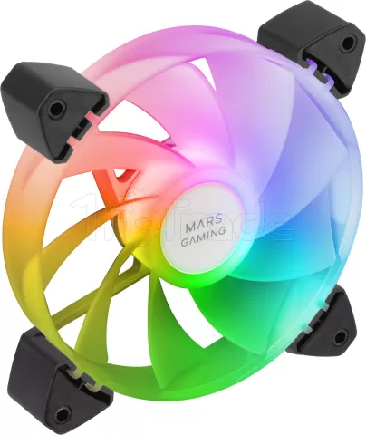 Photo de Lot de 3 Ventilateurs boitier Mars Gaming MF-3AR RGB - 12cm (Noir)