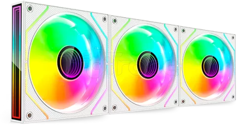 Photo de Lot de 3 Ventilateurs boitier Mars Gaming MF-3DPROKIT - 12cm (Blanc)