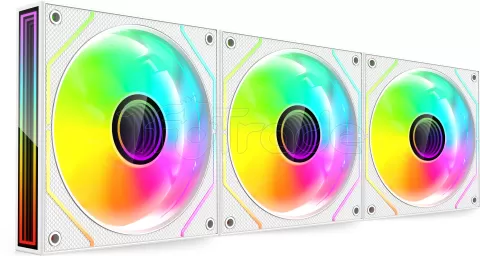 Photo de Lot de 3 Ventilateurs boitier Mars Gaming MF-3DProKit RGB - 12cm (Blanc)