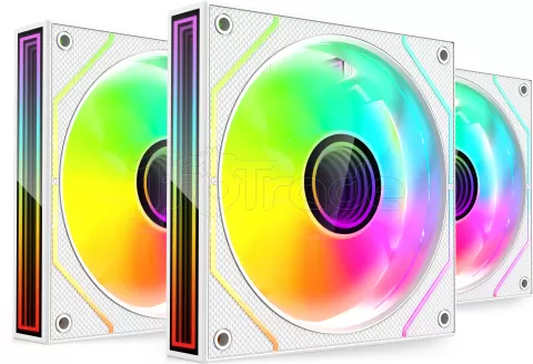 Photo de Lot de 3 Ventilateurs boitier Mars Gaming MF-3DProKit RGB - 12cm (Blanc)