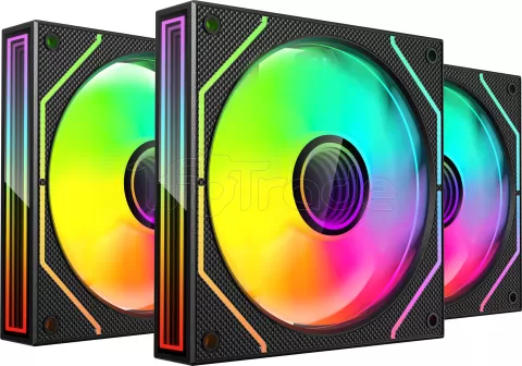 Photo de Lot de 3 Ventilateurs boitier Mars Gaming MF-3DProKit RGB - 12cm (Noir)