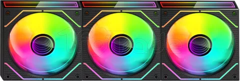 Photo de Lot de 3 Ventilateurs boitier Mars Gaming MF-3DProKit RGB - 12cm (Noir)