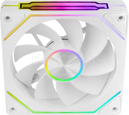 Photo de Lot de 3 Ventilateurs boitier Mars Gaming MF-LinkFinity 2 Reverse RGB - 12cm (Blanc)