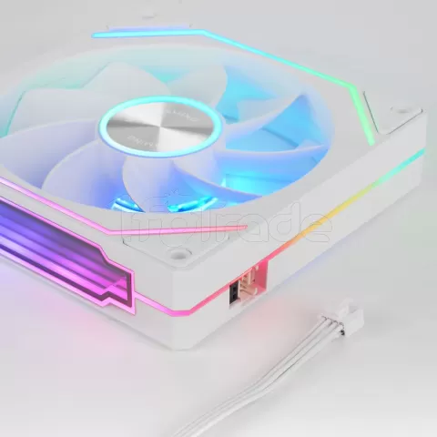 Photo de Lot de 3 Ventilateurs boitier Mars Gaming MF-LinkFinity 2 Reverse RGB - 12cm (Blanc)