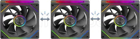 Photo de Lot de 3 Ventilateurs boitier Mars Gaming MF-LinkFinity 2 Reverse RGB - 12cm (Noir)