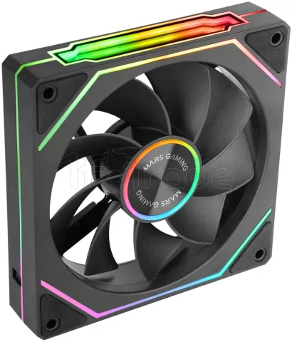 Photo de Lot de 3 Ventilateurs boitier Mars Gaming MF-LinkFinity 2 Reverse RGB - 12cm (Noir)