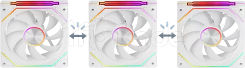Photo de Lot de 3 Ventilateurs boitier Mars Gaming MF-LinkFinity 2 RGB - 12cm (Blanc)