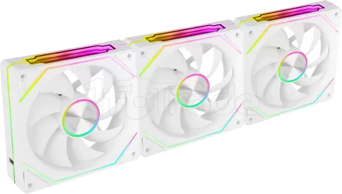 Photo de Lot de 3 Ventilateurs boitier Mars Gaming MF-LinkFinity 2 RGB - 12cm (Blanc)