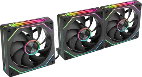 Photo de Lot de 3 Ventilateurs boitier Mars Gaming MF-LinkFinity 2 RGB - 12cm (Noir)