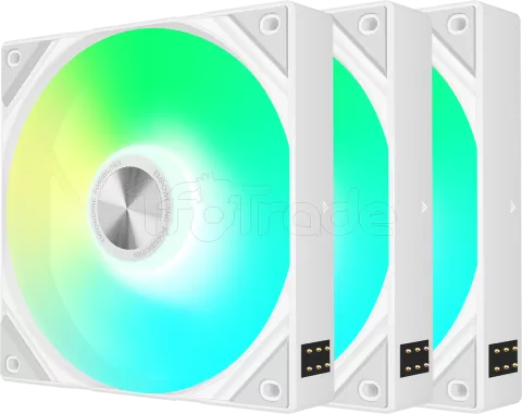 Photo de Lot de 3 Ventilateurs boitier Tryx Rota SL RGB - 12cm (Blanc)