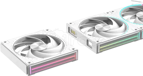Photo de Lot de 3 Ventilateurs boitier Zalman ZM-DF120 RGB - 12cm (Blanc)