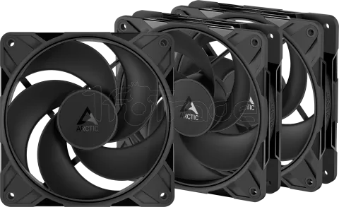 Photo de Lot de 3 Ventilateurs de boitier Arctic P12 Pro Reverse - 12cm (Noir)