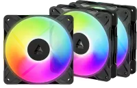 Photo de 3x Arctic P12 Pro Reverse RGB Noir