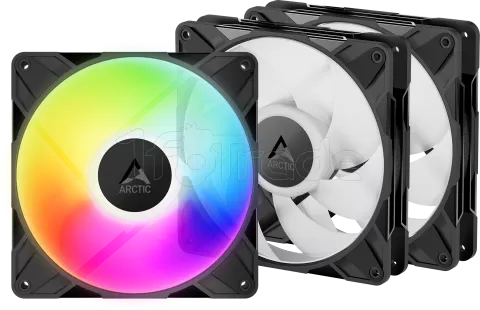 Photo de Lot de 3 Ventilateurs de boitier Arctic P14 Pro RGB - 14cm (Noir)