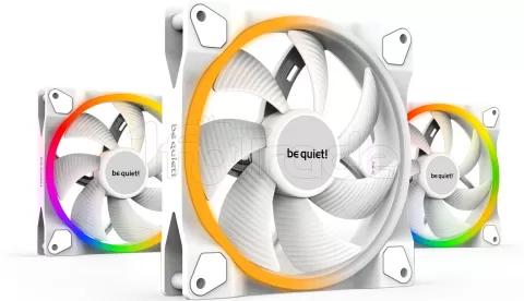 Photo de Lot de 3 Ventilateurs de boitier be quiet! Light Wings RGB - 14cm (Blanc)