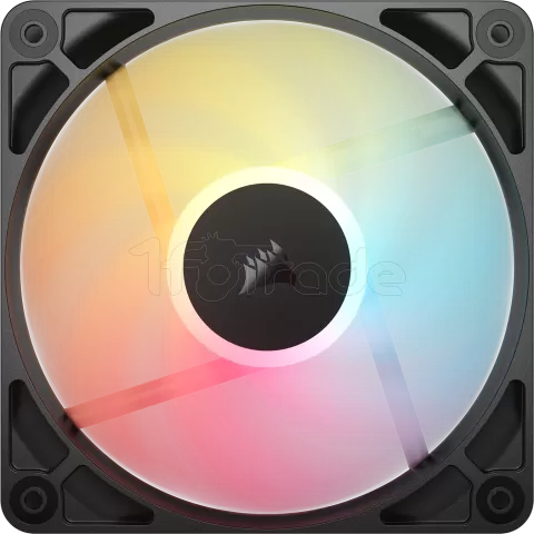 Photo de Lot de 3 Ventilateurs de boitier Corsair RS Reverse RGB - 12cm (Noir)