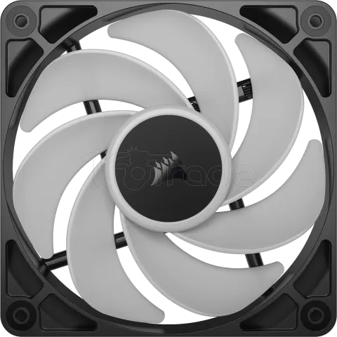 Photo de Lot de 3 Ventilateurs de boitier Corsair RS Reverse RGB - 12cm (Noir)