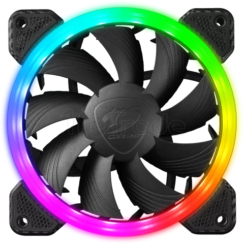 Photo de Lot de 3 Ventilateurs de boitier Cougar Vortex FCB RGB 12cm (Noir)