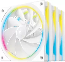 Photo de Lot de 3 Ventilateurs de boitier Deepcool FL12 SE Reverse RGB - 12cm (Blanc)