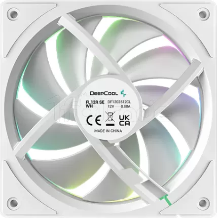 Photo de Lot de 3 Ventilateurs de boitier Deepcool FL12 SE Reverse RGB - 12cm (Blanc)