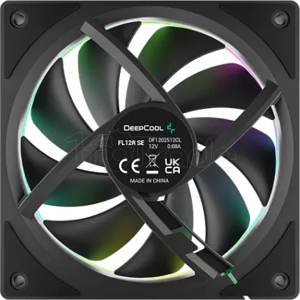 Photo de Lot de 3 Ventilateurs de boitier Deepcool FL12 SE Reverse RGB - 12cm (Noir)