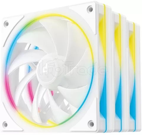 Photo de Lot de 3 Ventilateurs de boitier Deepcool FL12 SE RGB - 12cm (Blanc)