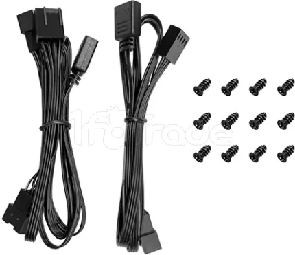 Photo de Lot de 3 Ventilateurs de boitier Deepcool FL12 SE RGB - 12cm (Noir)