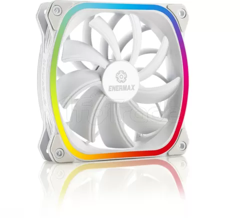 Photo de Lot de 3 Ventilateurs de boitier Enermax SquA RGB - 120mm (Blanc)