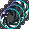 Photo de 3x Fractal Momentum 12 RGB Noir