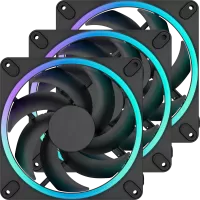 Photo de 3x Fractal Momentum 14 RGB Noir