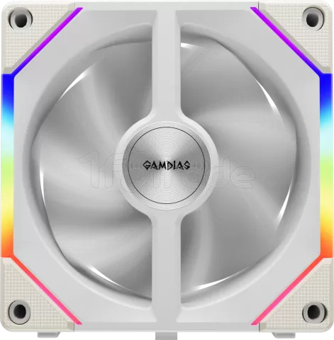 Photo de Lot de 3 Ventilateurs de boitier Gamdias Aeolus P2-U RGB - 12cm (Blanc)