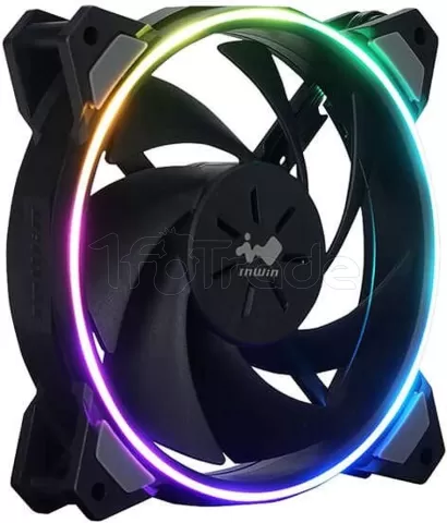 Photo de Lot de 3 Ventilateurs de boitier InWin Sirius Loop RGB - 12cm (Noir)