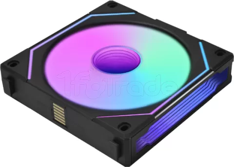 Photo de Lot de 3 Ventilateurs de boitier Lian Li Uni Fan Infinity Reverse RGB - 12cm (Noir)