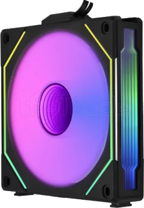 Photo de Lot de 3 Ventilateurs de boitier Lian Li Uni Fan Infinity Reverse RGB - 12cm (Noir)