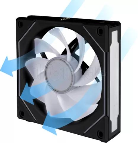 Photo de Lot de 3 Ventilateurs de boitier Lian Li Uni Fan Infinity Reverse RGB - 12cm (Noir)