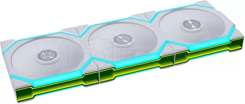 Photo de Lot de 3 Ventilateurs de boitier Lian Li Uni Fan SL Flex Reverse RGB - 12cm (Blanc)